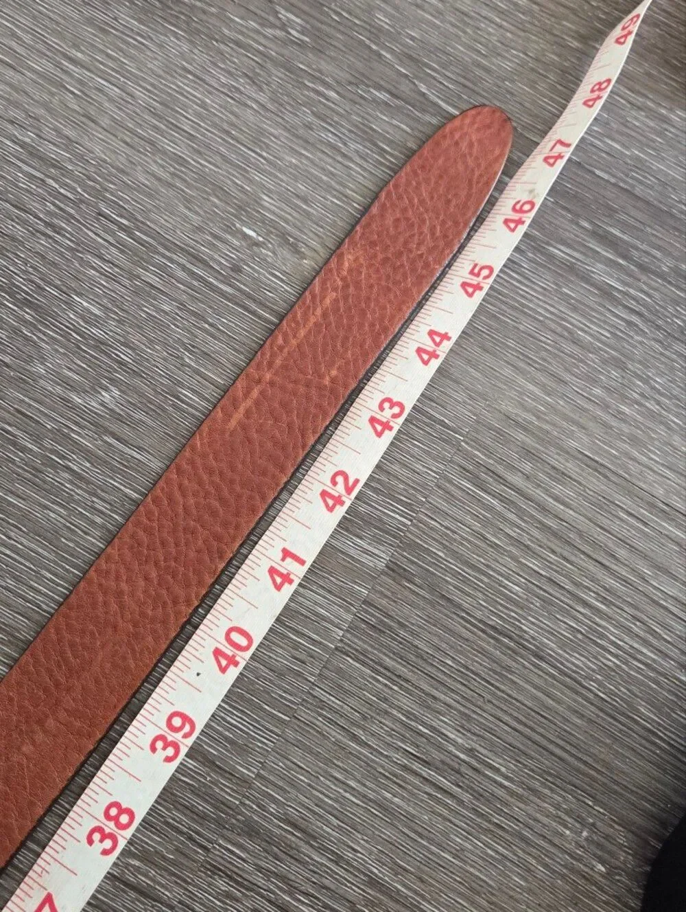 Eddie Bauer Brown Leather Belt with Metal Square Buckle XL